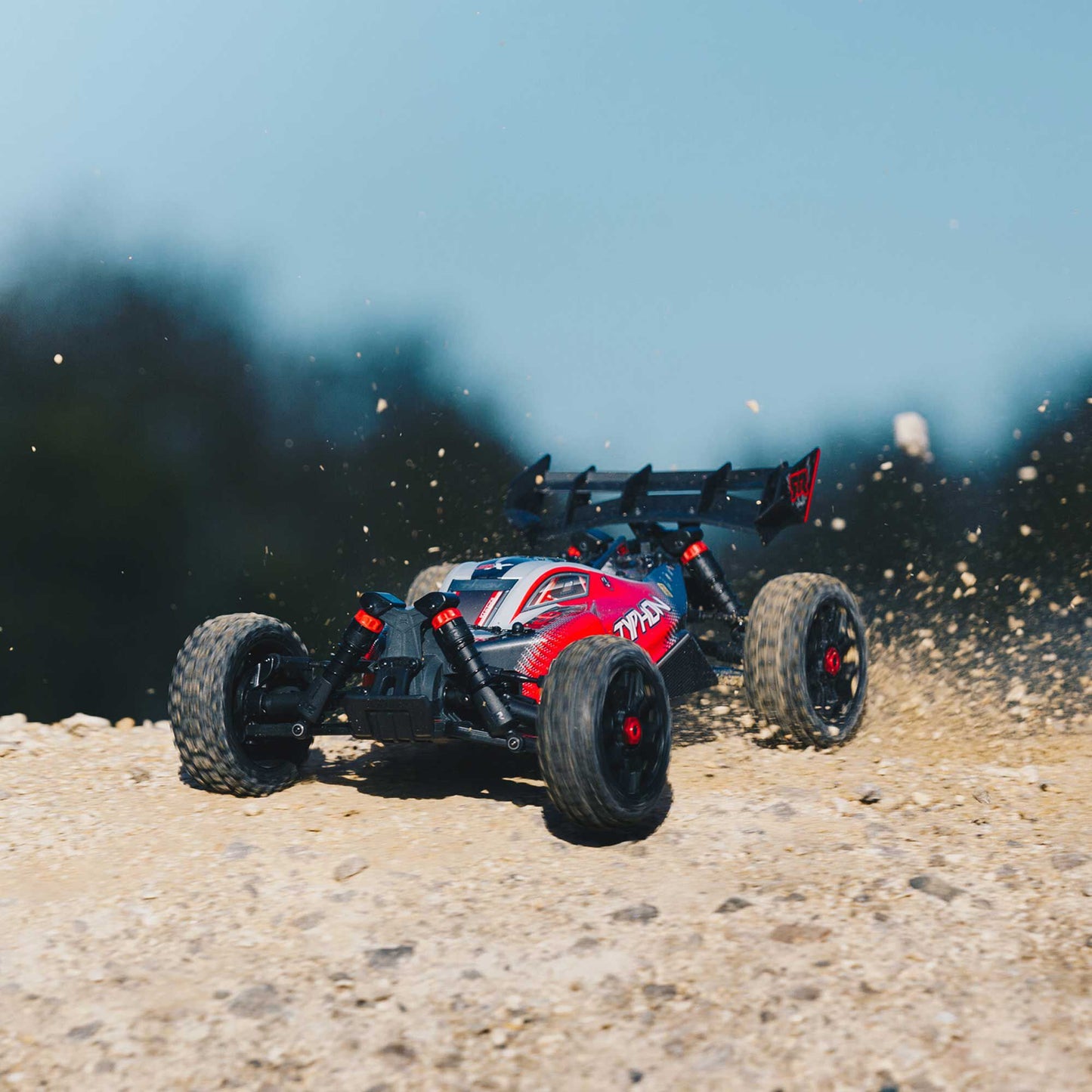 Arrma 1/8 TYPHON 3S 4X4 RTR Brushless Buggy, Red