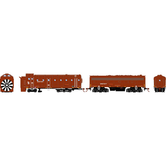 HO Rotary Snowplow & F7B Locomotive, BNSF #972561/#972577