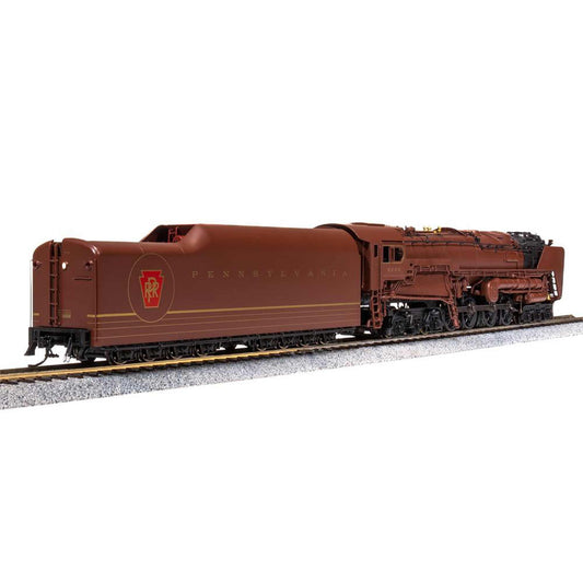 HO S2 6-8-6 Tuscan Red Locomotive, Large Smoke Deflectors, Paragon4, PRR #6200