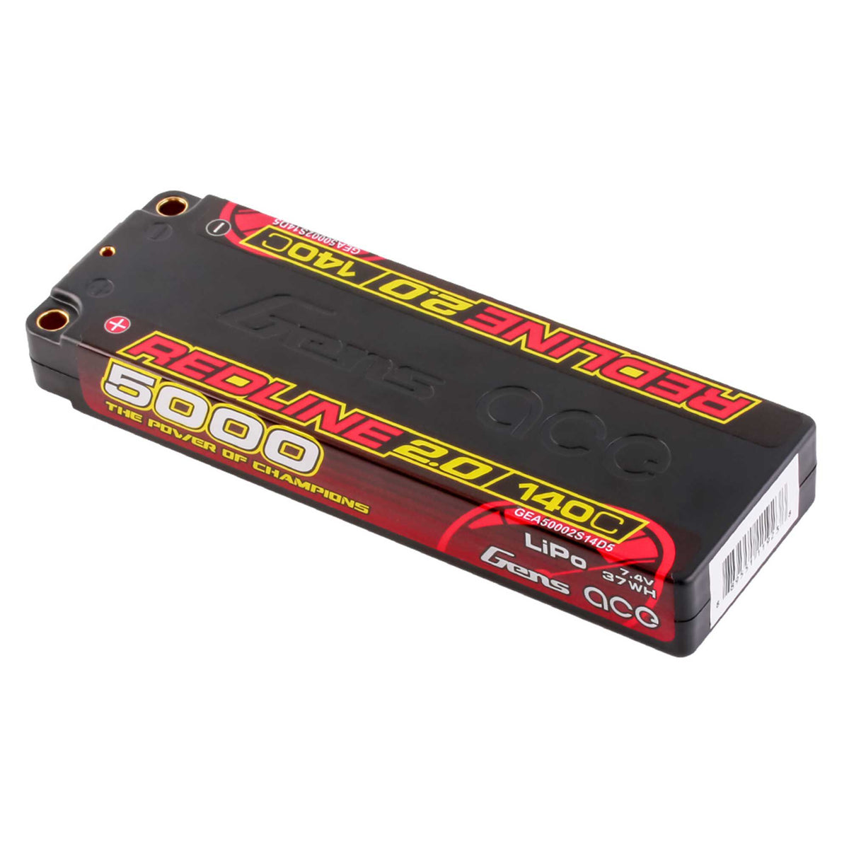 7.6V 5000mAh 2S 140C Hardcase LiHV Battery: 5mm Tubes