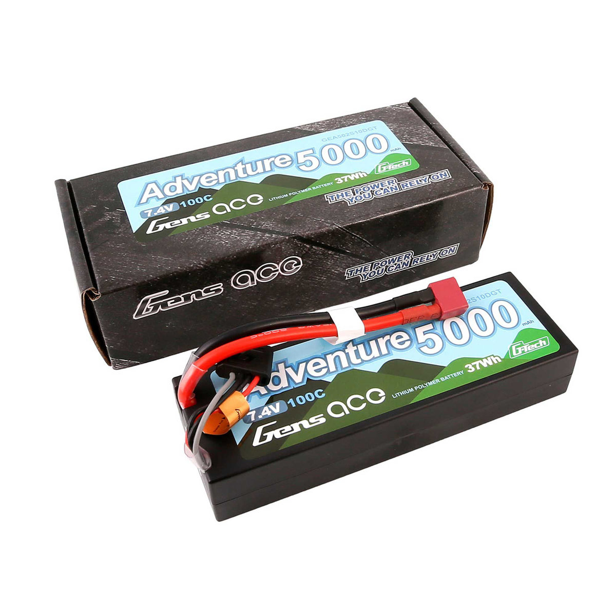 7.4V 5000mAh 2S 100C G-Tech Hardcase LiPo Battery: Deans