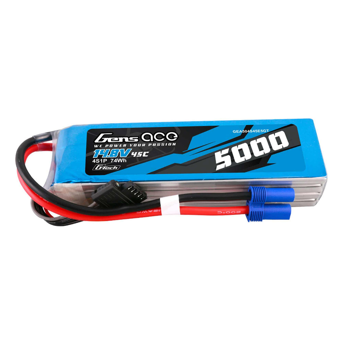 14.8V 5000mAh 4S 45C G-Tech Smart LiPo Battery: EC5