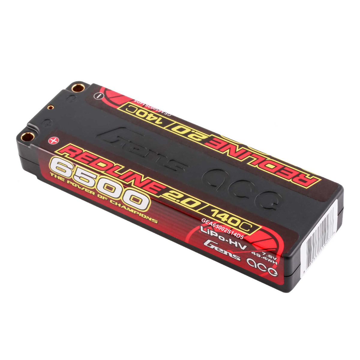 7.6V 6500mAh 2S 140C Hardcase LiHV Battery: 5mm Tubes