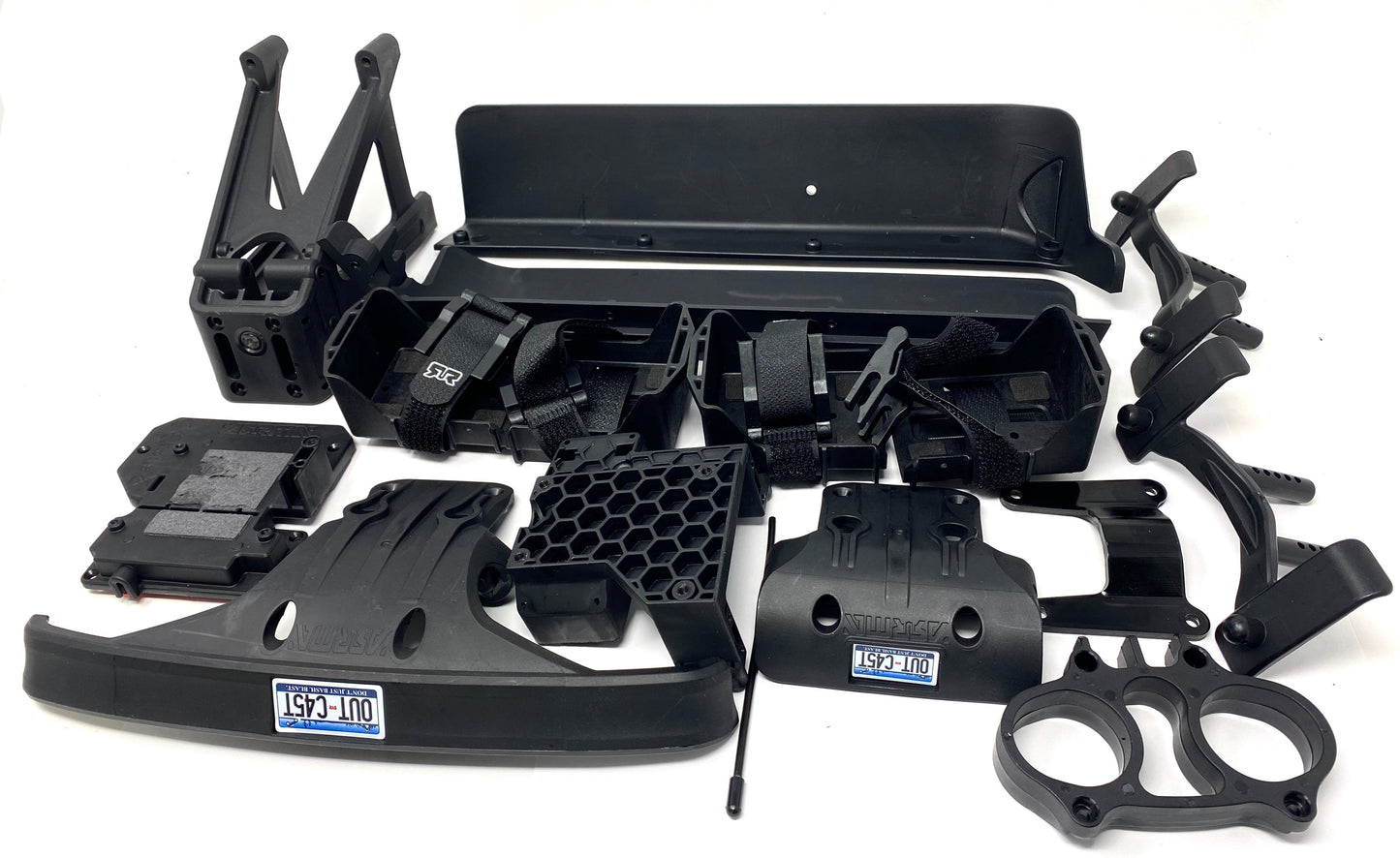 OUTCAST 8S EXB - Side Guards, Battery Tray V2 roll tower Body Post Arrma ARA5210V2