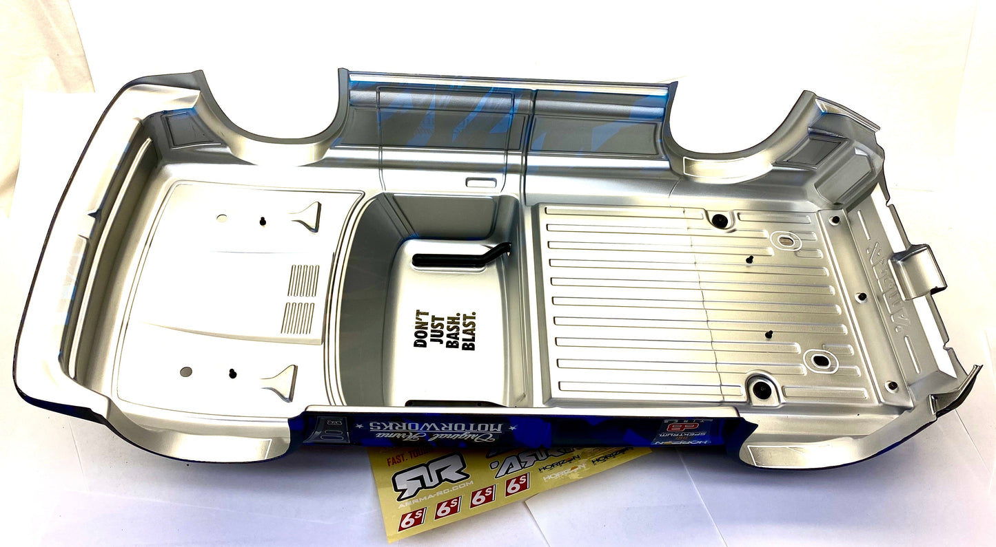 Arrma INFRACTION 6s - Body Shell (BLUE painted, roll cage Street Bash ARA7615V2