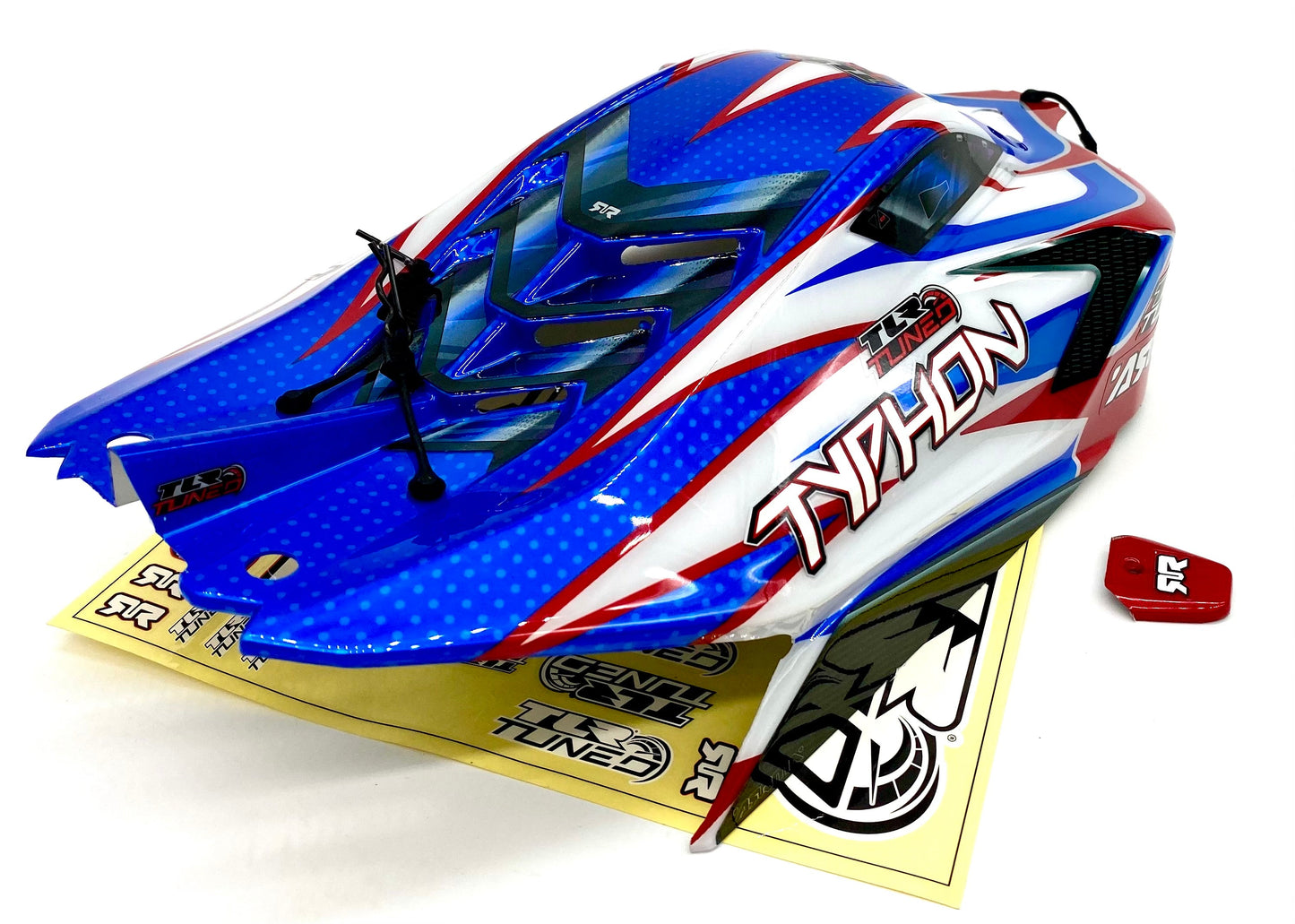 Arrma Typhon TLR - BODY Shell (Red/Blue) polycarbonate cover & Body Pins ARA8406
