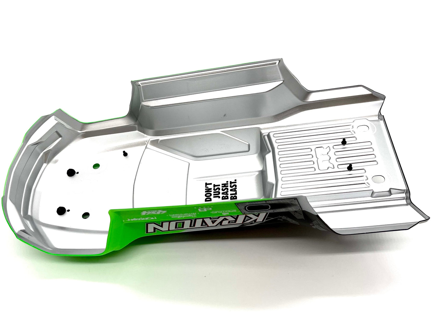 Arrma KRATON 4s 4x4 - Body Shell GREEN polycarbonate cover, body pins ARA4408V2