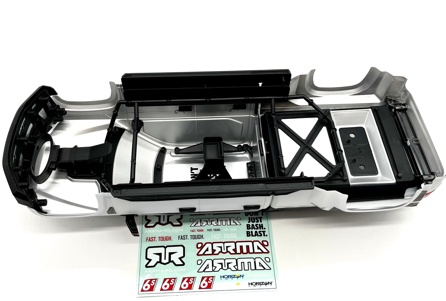 Arrma BIG ROCK 6s - BODY, White, painted w/accessories ARA7612