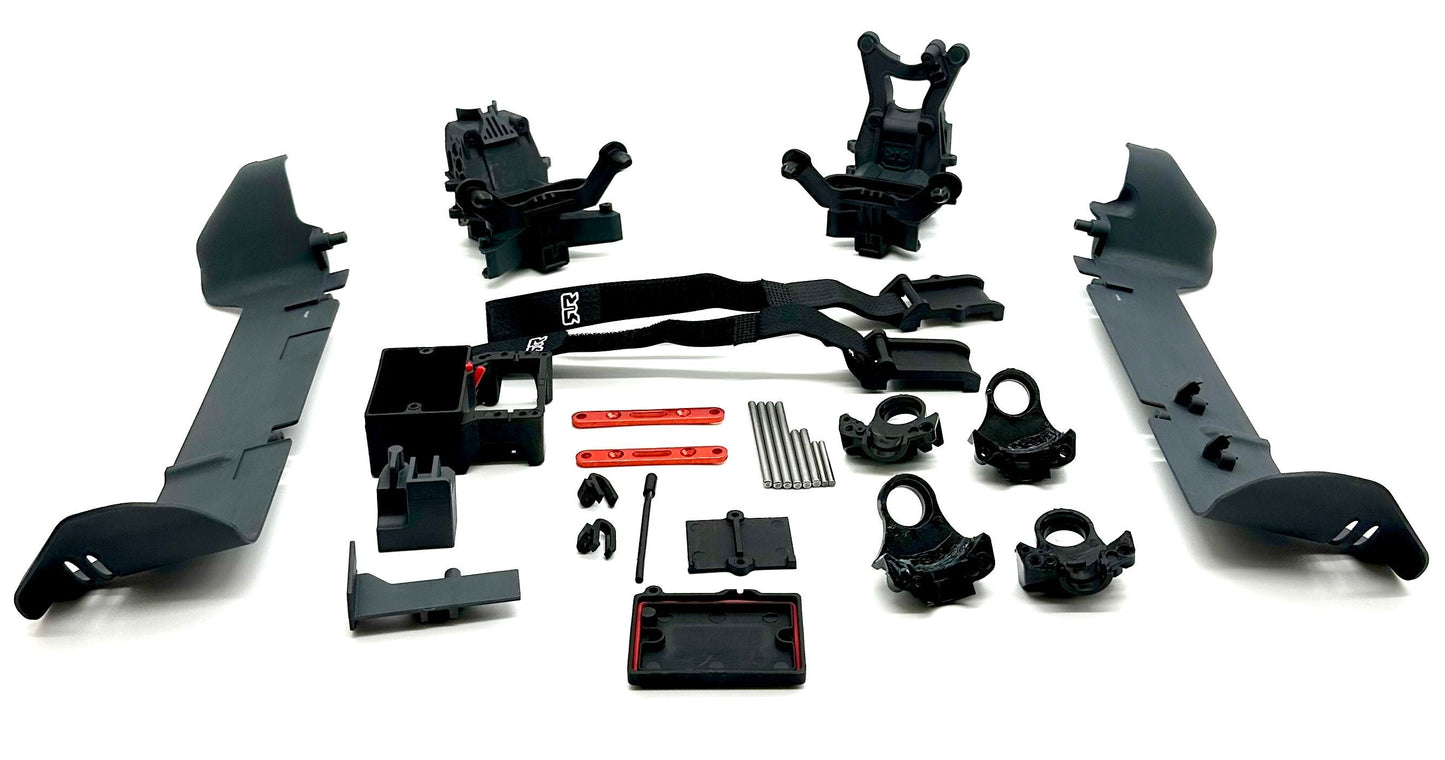 Arrma Big Rock 4x4 223s - Side Guards (Body Mounts, Straps, Hinge pins, Bulkhead) ARA4312V4