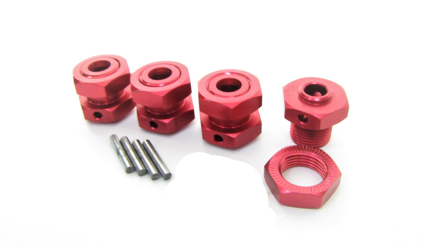 Arrma TYPHON 4x4 223s - 17mm RED Aluminum wheel HEX HUBS Nuts ARA4306V4
