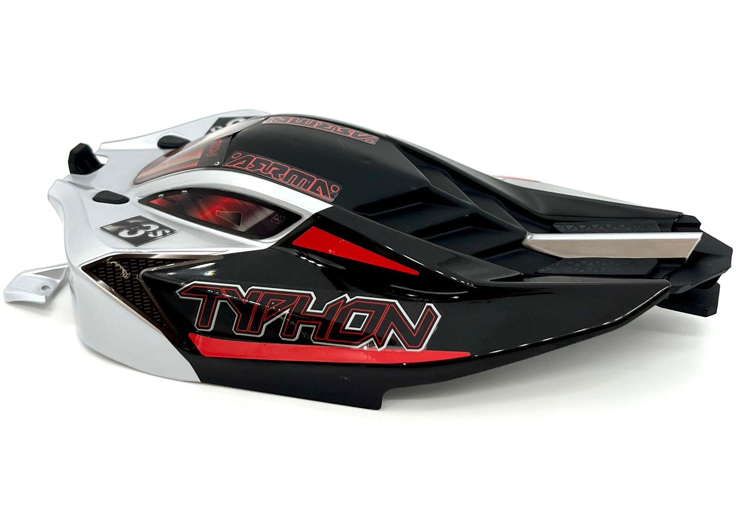 Arrma TYPHON GROM BLX - Body Shell (Black Silver Red) ARA-1563 cover ARA2306