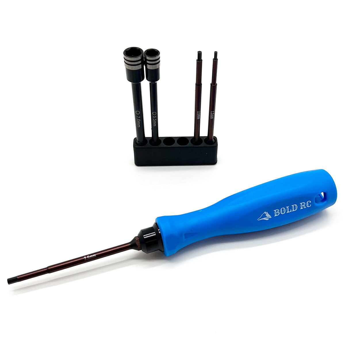 Bold R/C - 1/10th Tool Set, 1/4" Quick Drive Hex & Nut Driver 5 Piece