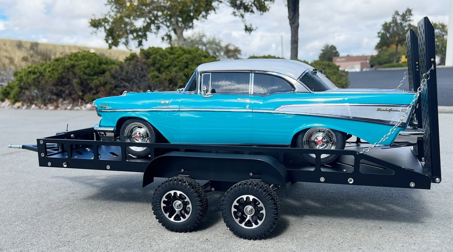 1/10 Scale Full Metal Black Trailer with LED Lights