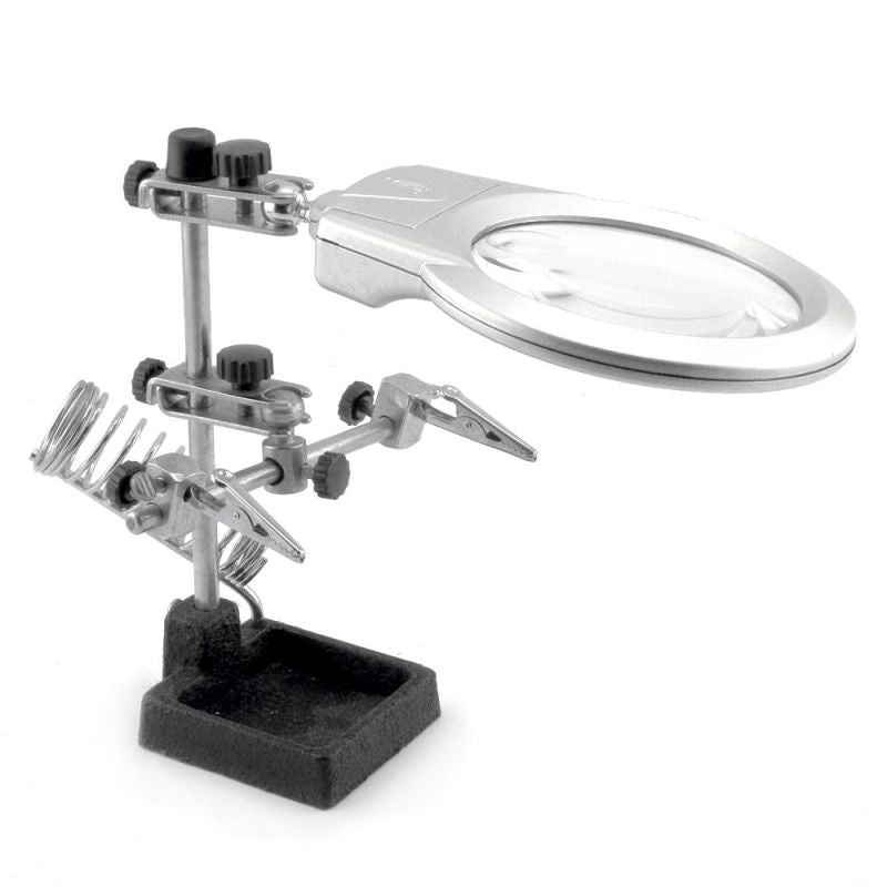 Enkay - Helping Hands Magnifier with Soldering Iron Holder & LED