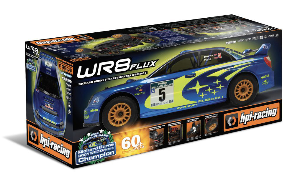 HPI Racing - WR8 Flux 2001 WRC Subaru Impreza 1/8 4WD RTR Rally Car