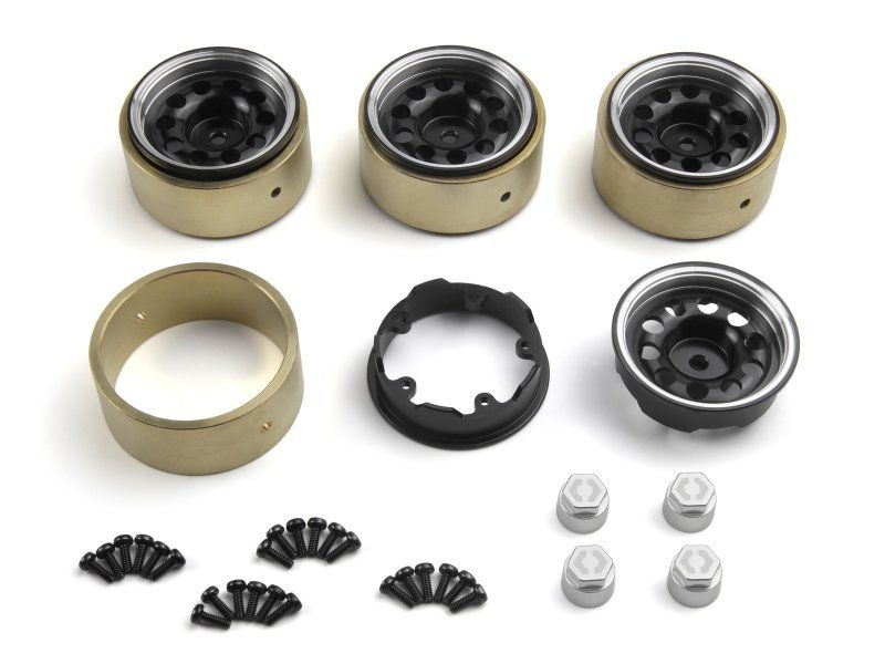 CS-10 Aluminum Wheel 1.2in (Black/4pcs), Fits Venture18