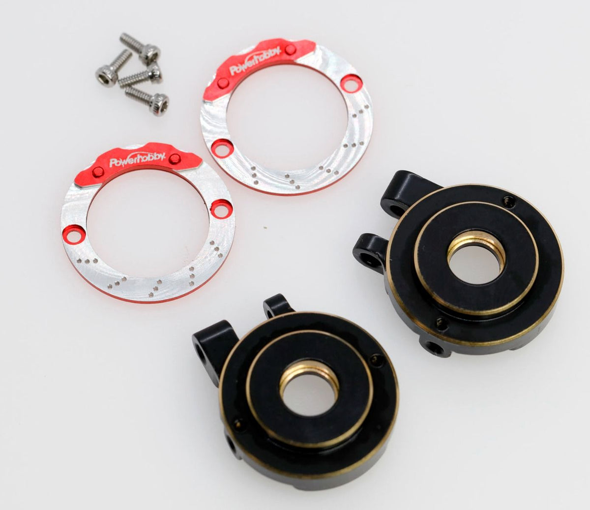 Power Hobby - Brass Front Knuckle with Brake Adapter, for TRX-4M