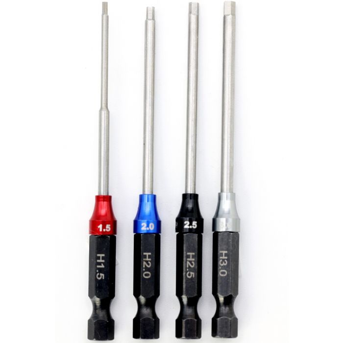 Power Hobby - RC Hex Driver 1/4" Power Tool Set Metric 1.5, 2.0, 2.5,
