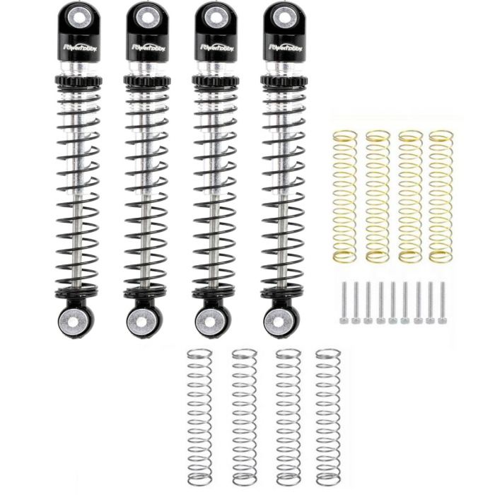 Power Hobby - 1/24 Aluminum 54mm Long Travel Shocks, Black, for Axial SCX24