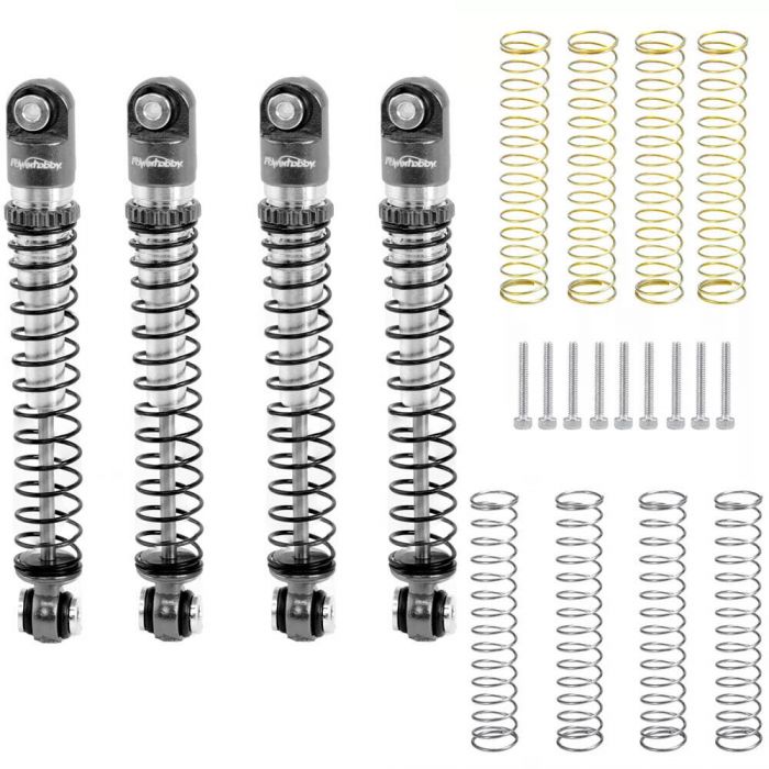 Power Hobby - Aluminum 54mm Long Travel Shocks 1/24, Grey, for Axial