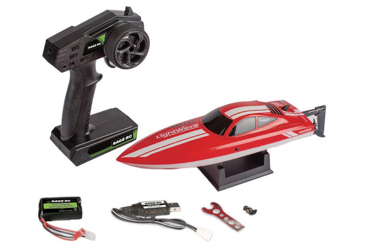 LightWave Electric Micro RTR Boat; Red