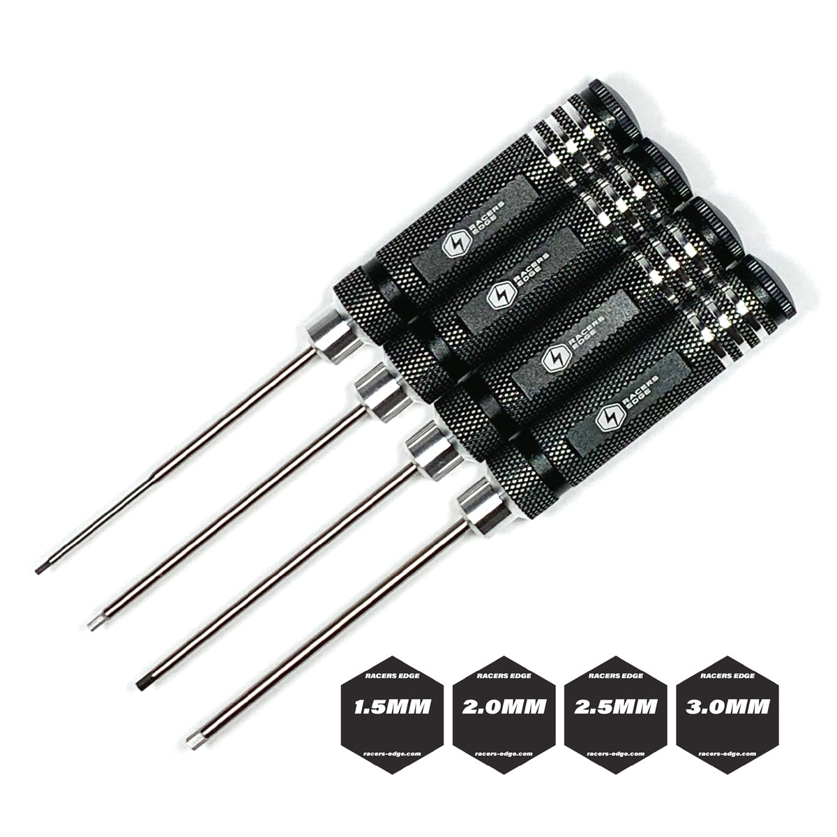 Racers Edge - Metric High Speed Steel Hex Driver Set w/ Black Handles
