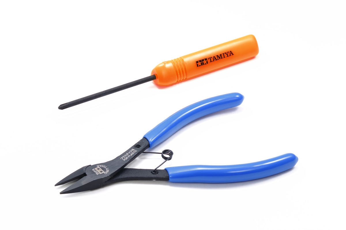 Tamiya - Mini 4WD Tools (Side Cutters, (+) Screwdriver)