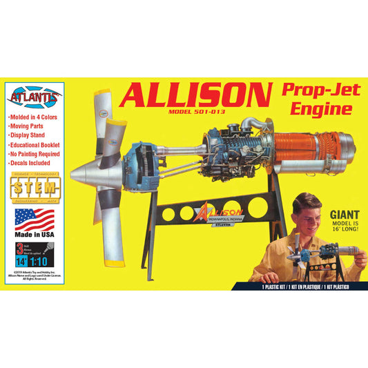 1/10 Allison Model 501-D13 Prop-Jet Engine Plastic Model