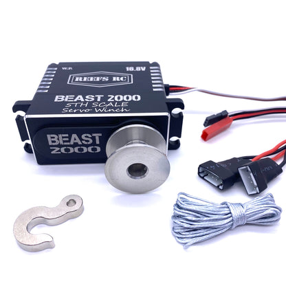 Beast 2000 1/5th Scale Servo Winch w/Spool, Hook & Syn Line - Dirt Cheap RC SAVING YOU MONEY, ONE PART AT A TIME