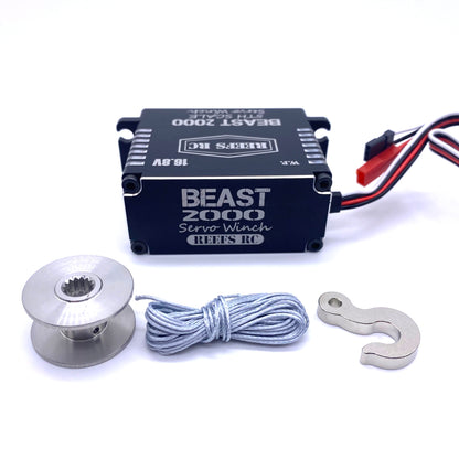 Beast 2000 1/5th Scale Servo Winch w/Spool, Hook & Syn Line - Dirt Cheap RC SAVING YOU MONEY, ONE PART AT A TIME