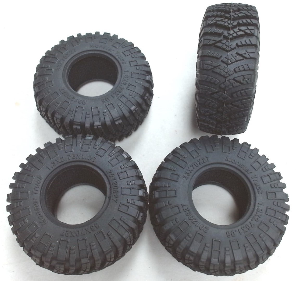 1.3 ROCK TERRAIN TIRES 1.3X2.76X1.06 SCX24 TRX4M