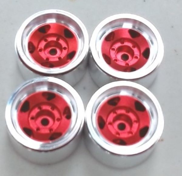 1.0" ALUMINUM BEADLOCK WHEELS WITH HARDWARE & TOOL FOR SCX-24, TRX4M