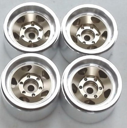 1.0" ALUMINUM BEADLOCK WHEELS WITH HARDWARE & TOOL FOR SCX-24, TRX4M