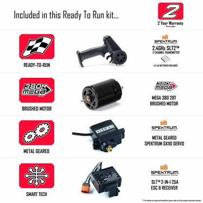 Arrma 1/18 GRANITE GROM MEGA 380 Brushed 4X4 Monster Truck RTR with Battery & Charger, Blue