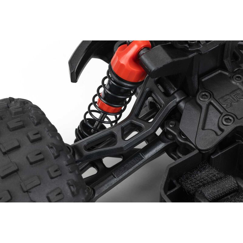 ARRMA 1/18 GRANITE GROM MEGA 380 Brushed 4X4 Monster Truck RTR with Battery & Charger, Red