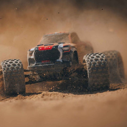 ARRMA 1/18 GRANITE GROM MEGA 380 Brushed 4X4 Monster Truck RTR with Battery & Charger, Red