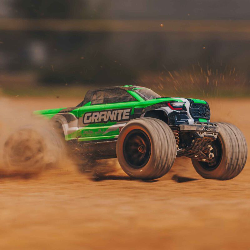 Arrma 1/18 GRANITE GROM Mega 380 Brushed 4X4 Monster Truck RTR with Battery & Charger, Green
