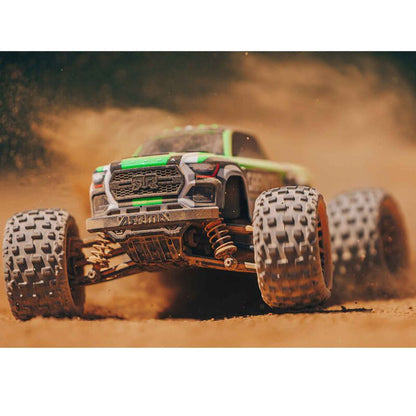 Arrma 1/18 GRANITE GROM Mega 380 Brushed 4X4 Monster Truck RTR with Battery & Charger, Green