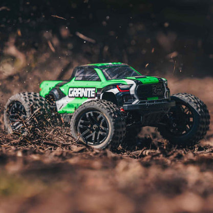 Arrma 1/18 GRANITE GROM Mega 380 Brushed 4X4 Monster Truck RTR with Battery & Charger, Green