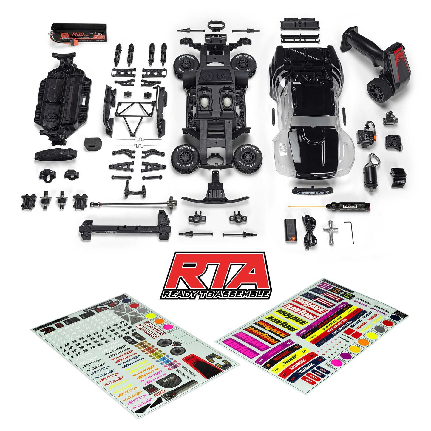 1/16 MOJAVE GROM 4X4 RTA KIT Brushed Desert Truck (Battery & Charger Included)