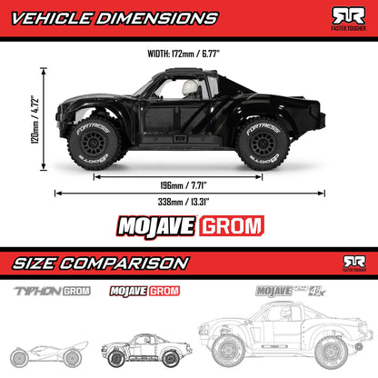 1/16 MOJAVE GROM 4X4 RTA KIT Brushed Desert Truck (Battery & Charger Included)