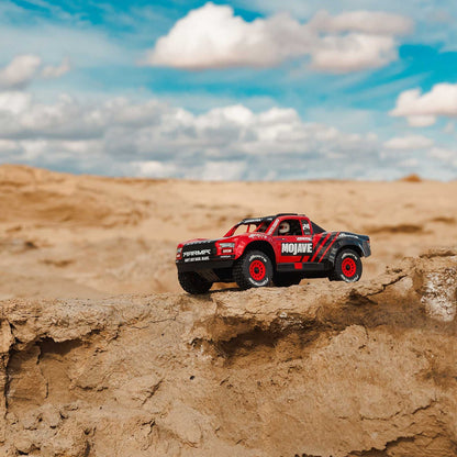 Arrma MOJAVE GROM MEGA 380 Brushed 4X4 Small Scale Desert Truck RTR with Battery & Charger, Red/Black