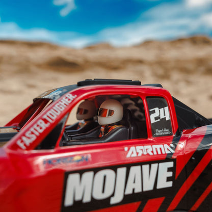Arrma MOJAVE GROM MEGA 380 Brushed 4X4 Small Scale Desert Truck RTR with Battery & Charger, Red/Black