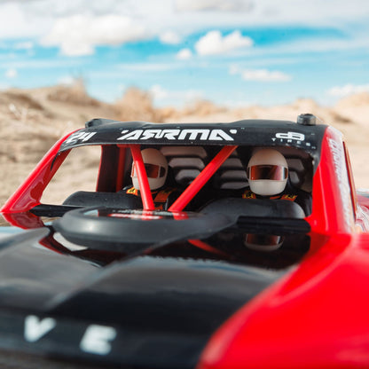 Arrma MOJAVE GROM MEGA 380 Brushed 4X4 Small Scale Desert Truck RTR with Battery & Charger, Red/Black