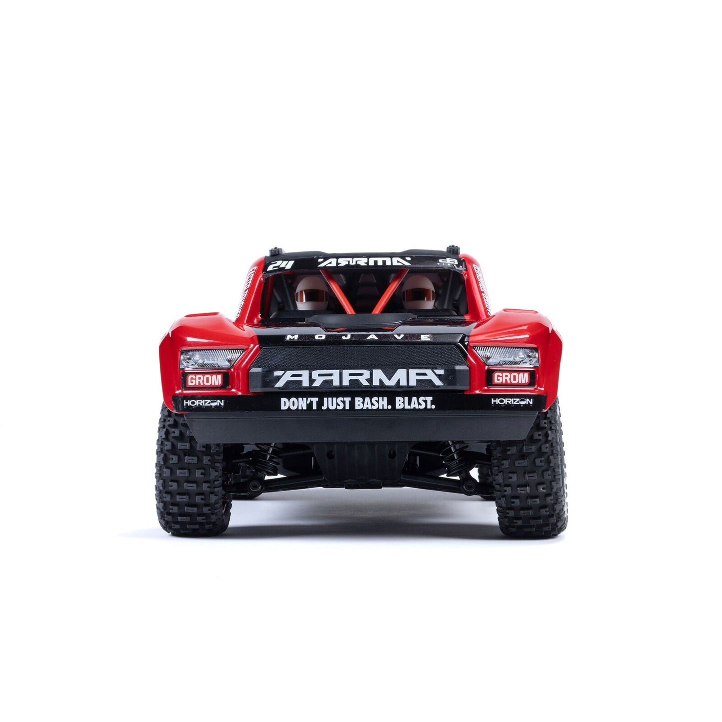 Arrma MOJAVE GROM MEGA 380 Brushed 4X4 Small Scale Desert Truck RTR with Battery & Charger, Red/Black