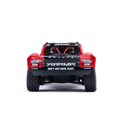 Arrma MOJAVE GROM MEGA 380 Brushed 4X4 Small Scale Desert Truck RTR with Battery & Charger, Red/Black