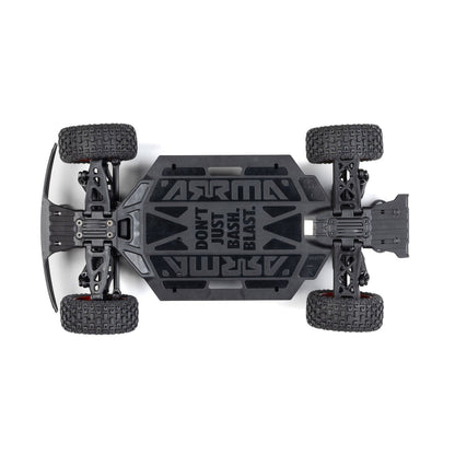 Arrma MOJAVE GROM MEGA 380 Brushed 4X4 Small Scale Desert Truck RTR with Battery & Charger, Red/Black