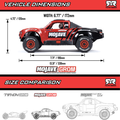 Arrma MOJAVE GROM 4x4 SMART Small Scale Desert Truck (Blue/White)
