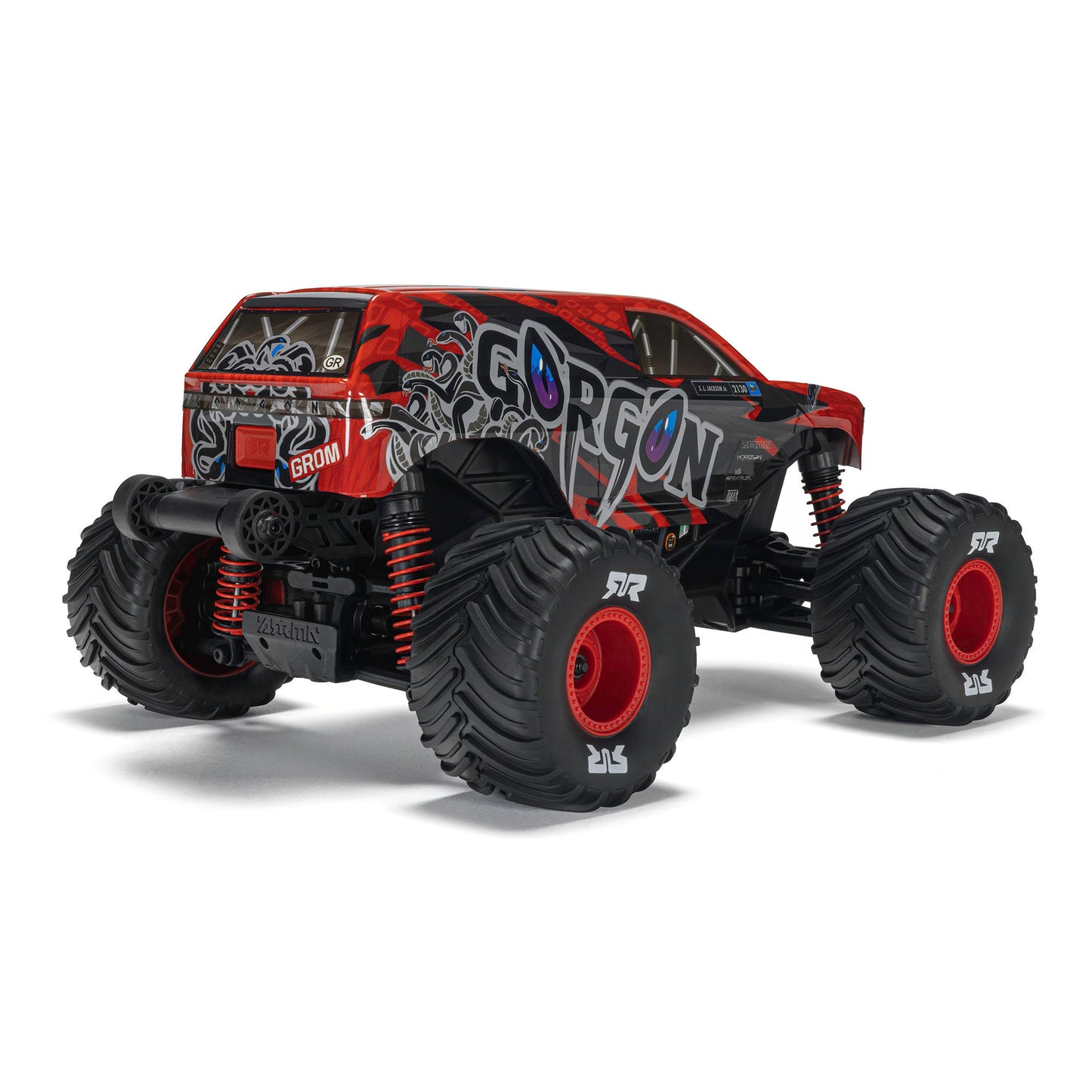 1/16 GORGON GROM 4X4 RTR Brushed Monster Truck (Battery & Charger Included), Red