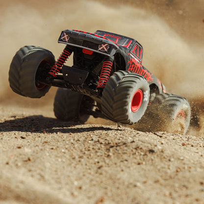 Arrma 1/16 QUAKE GROM 4X4 RTR Brushed Monster Truck (Battery & Charger Included), Red